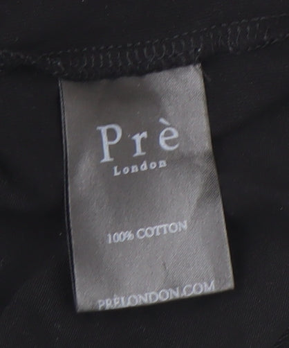 Prè London Black XS Unisex Short Sleeve Cotton T-Shirt