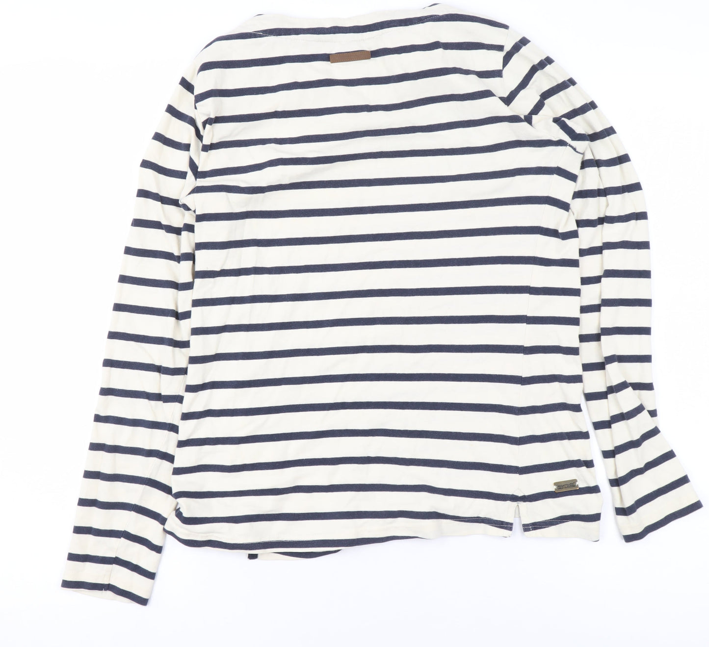 Regatta Women’s Blue Striped Cotton Long Sleeve Nautical T-Shirt Size 10