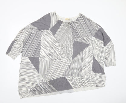 Phase Eight Women’s Grey Geometric Knit Pullover Jumper L
