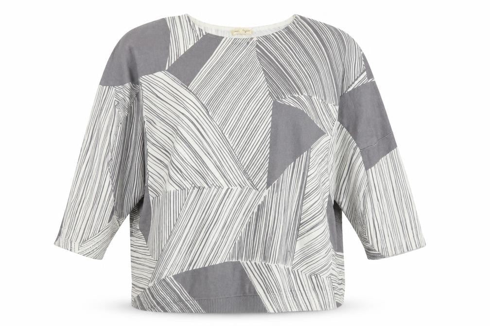 Phase Eight Women’s Grey Geometric Knit Pullover Jumper L