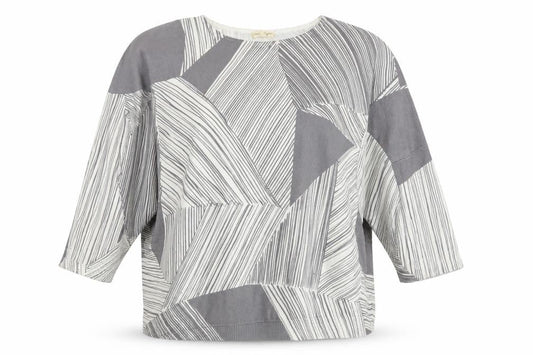 Phase Eight Women’s Grey Geometric Knit Pullover Jumper L