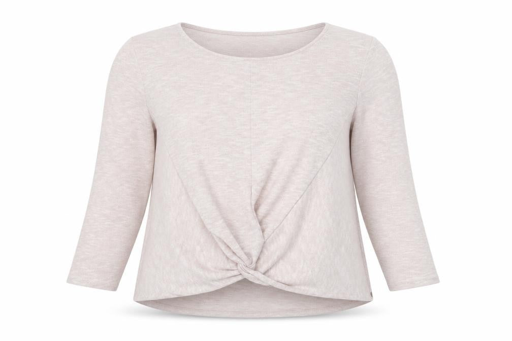 Spirit at M&Co Womens Pink Metallic Knit Twist Front Jumper Size 16