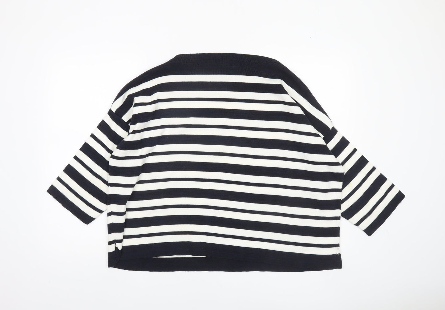 Atmosphere Womens Blue Striped Boat Neck 3/4 Sleeve Jumper XL