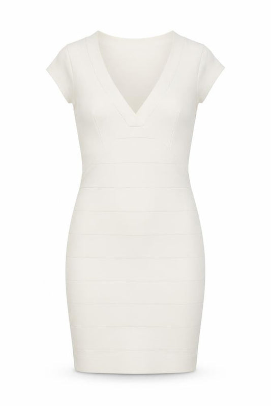 French Connection Women's Ivory Size 8 Bodycon Short Dress