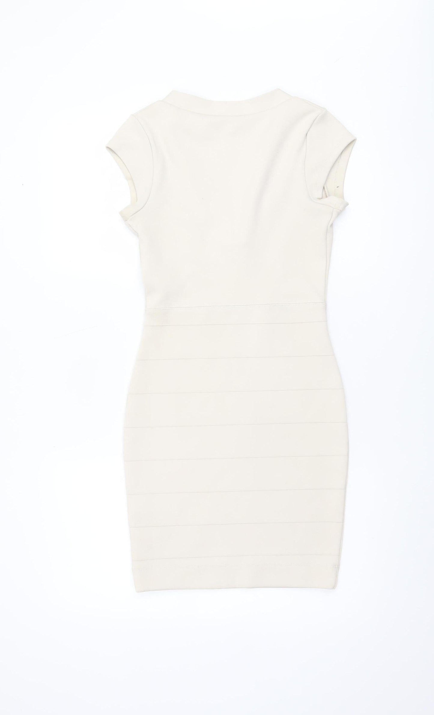 French Connection Women's Ivory Size 8 Bodycon Short Dress