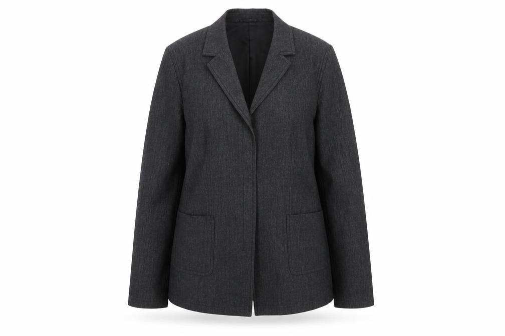 Planet Women Charcoal Grey Size 12 Single-Breasted Blazer Jacket