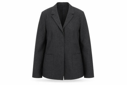 Planet Women Charcoal Grey Size 12 Single-Breasted Blazer Jacket