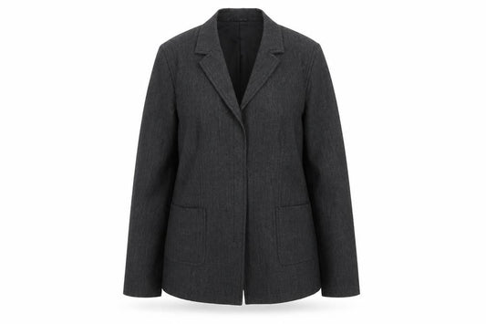 Planet Women Charcoal Grey Size 12 Single-Breasted Blazer Jacket