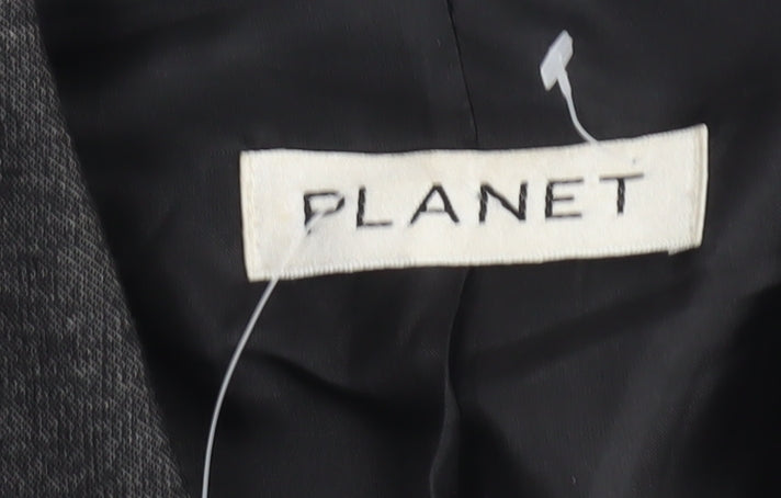 Planet Women Charcoal Grey Size 12 Single-Breasted Blazer Jacket