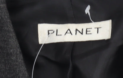 Planet Women Charcoal Grey Size 12 Single-Breasted Blazer Jacket