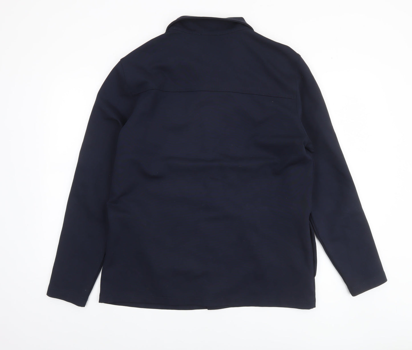Arne Women's Blue Regular Fit Collared Button Jacket M