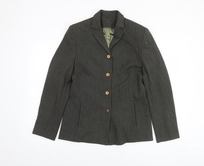 Debenhams Women Grey Size 10 Single-Breasted Suit Jacket