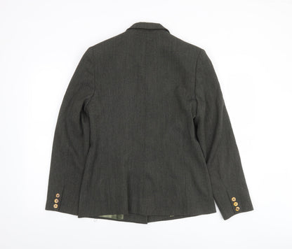 Debenhams Women Grey Size 10 Single-Breasted Suit Jacket