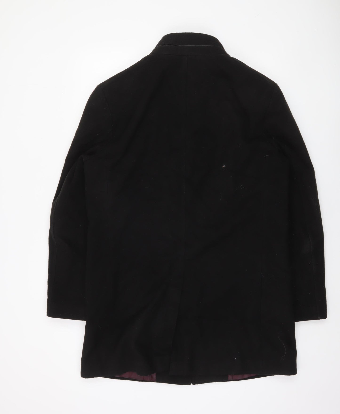 WEIS Men's Black Regular Fit Mid-Length Overcoat Size 50