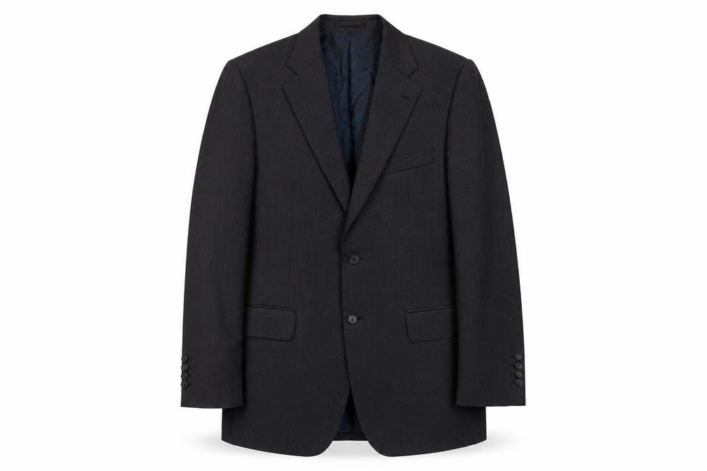 Magee Men's Black Wool Blazer 48 Regular Two Button Classic Jacket