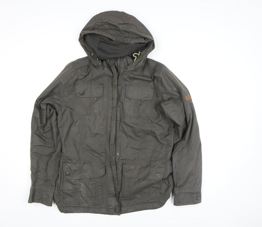 Regatta Womens Green Hooded Parka Jacket Size 12 Water Resistant