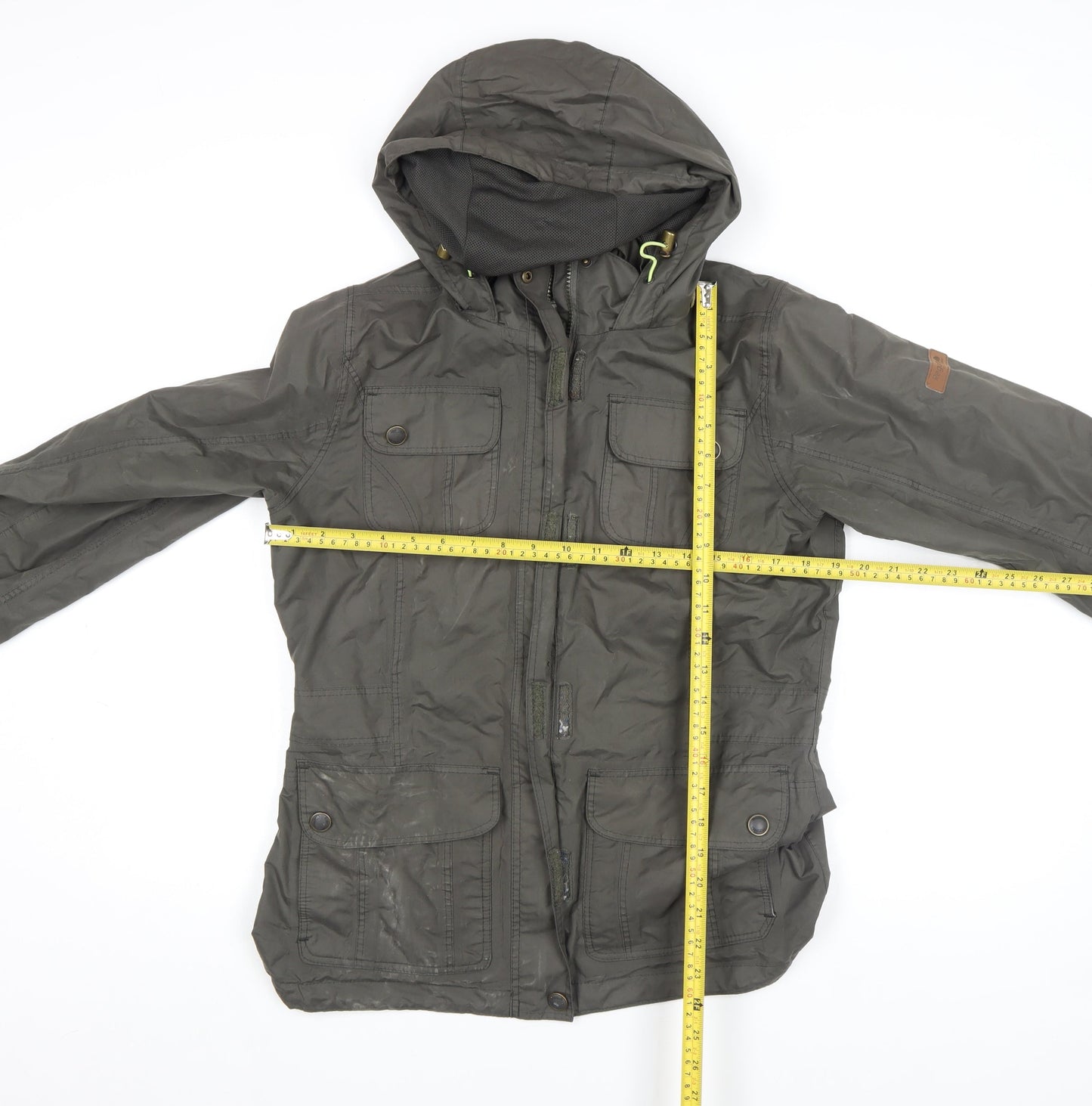 Regatta Womens Green Hooded Parka Jacket Size 12 Water Resistant