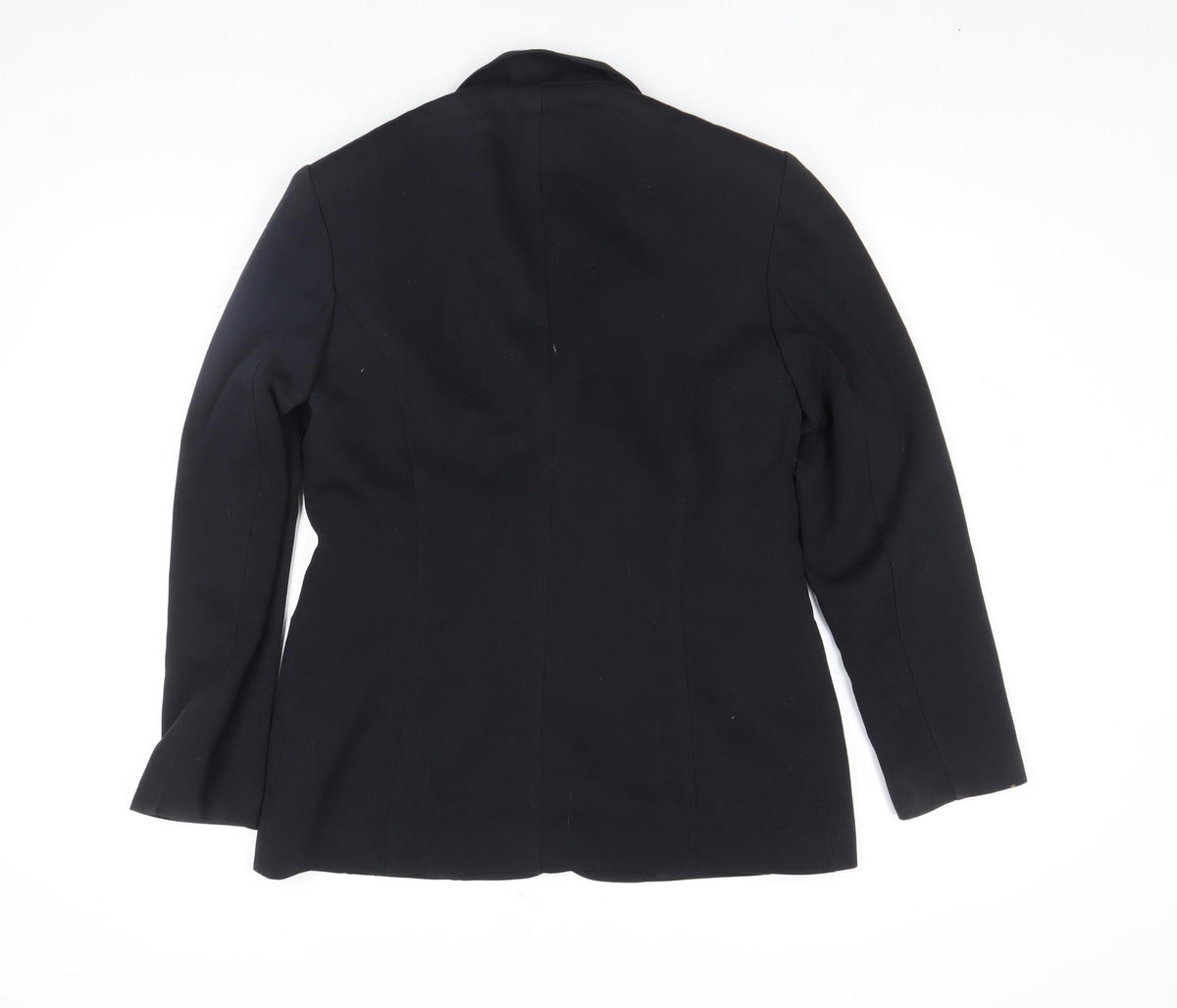 Oasis Women Black Regular Fit Two-Button Blazer Jacket Size M