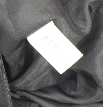 Oasis Women Black Regular Fit Two-Button Blazer Jacket Size M