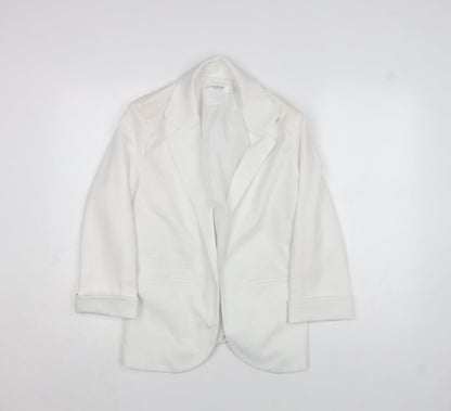 FACE & FACE Women's White Slim Fit 3/4 Sleeve Blazer Suit Set S
