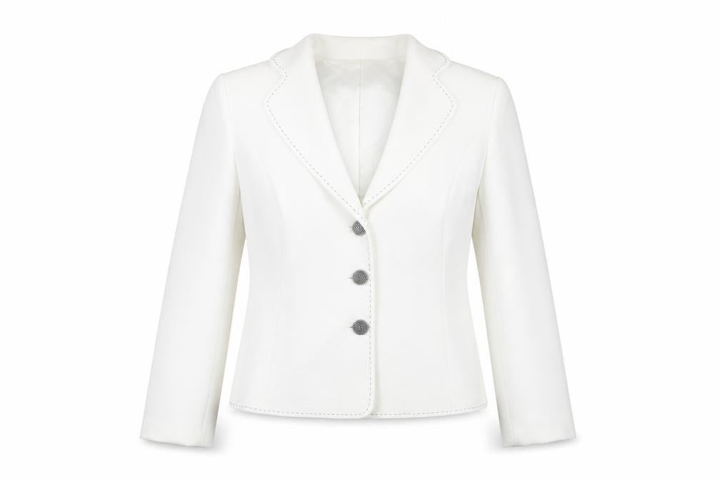 Gold by Michael H Women's White Size 12 Tailored Blazer Jacket