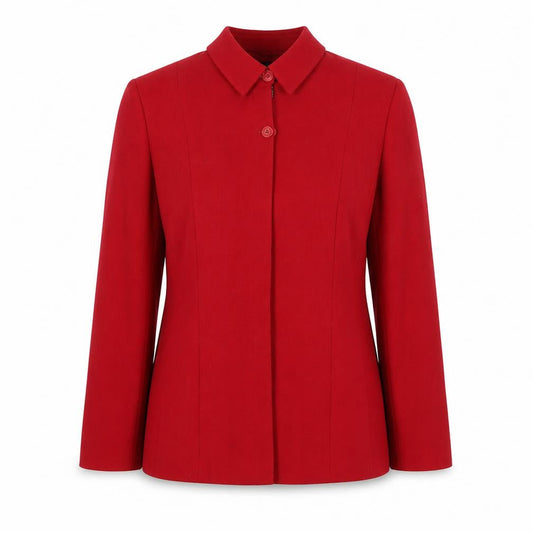 Episode Women's Red Wool Blazer Jacket UK 12 Classic Workwear