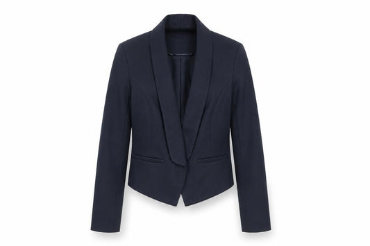 Atmosphere Women's Blue Shawl Lapel Cropped Blazer Size 6