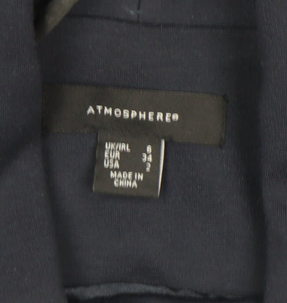Additional view of Atmosphere Women's Blue Shawl Lapel Cropped Blazer, size 6