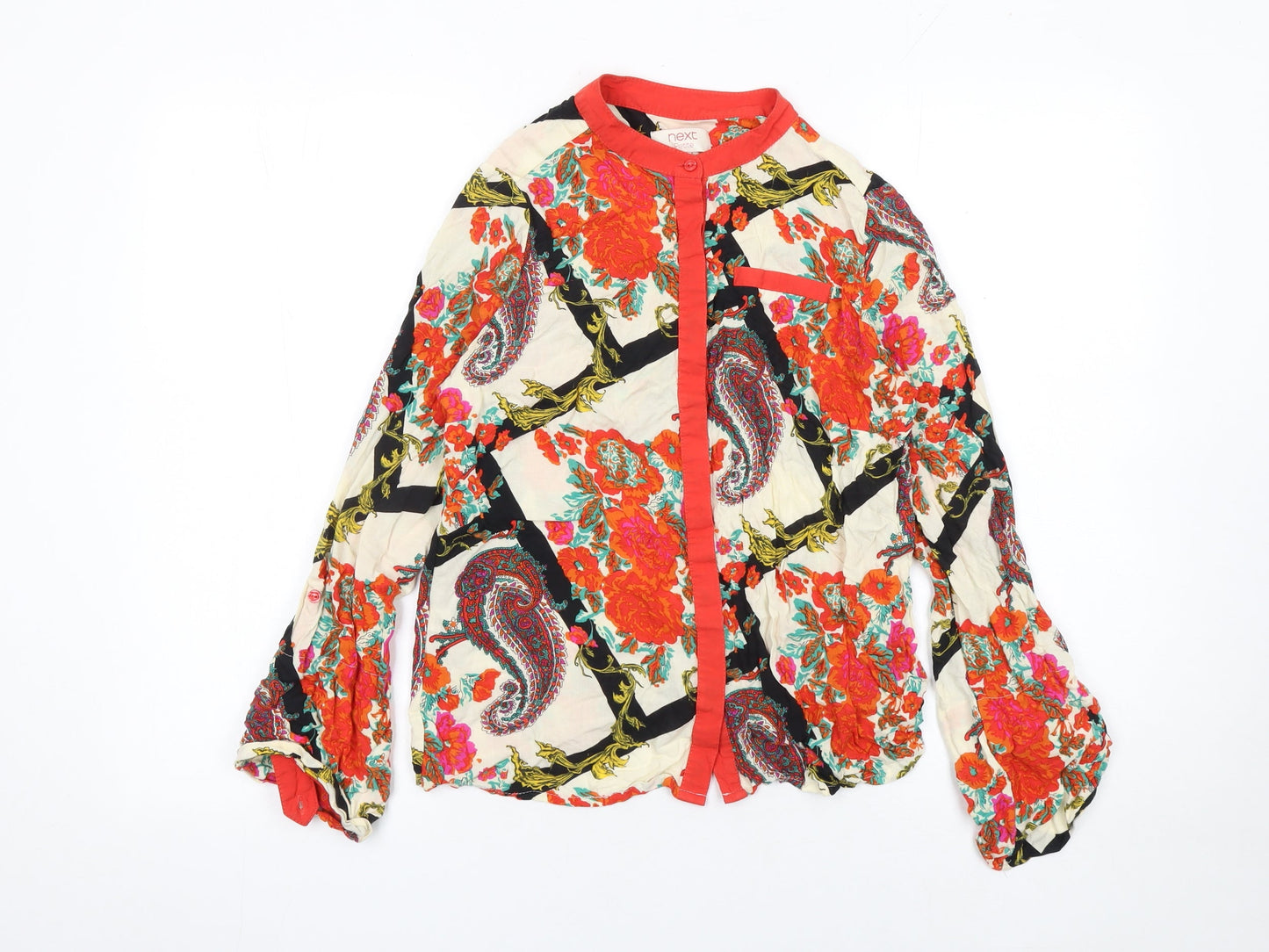 Next Petite Multicoloured Floral Paisley Tunic Blouse Women’s Size 10