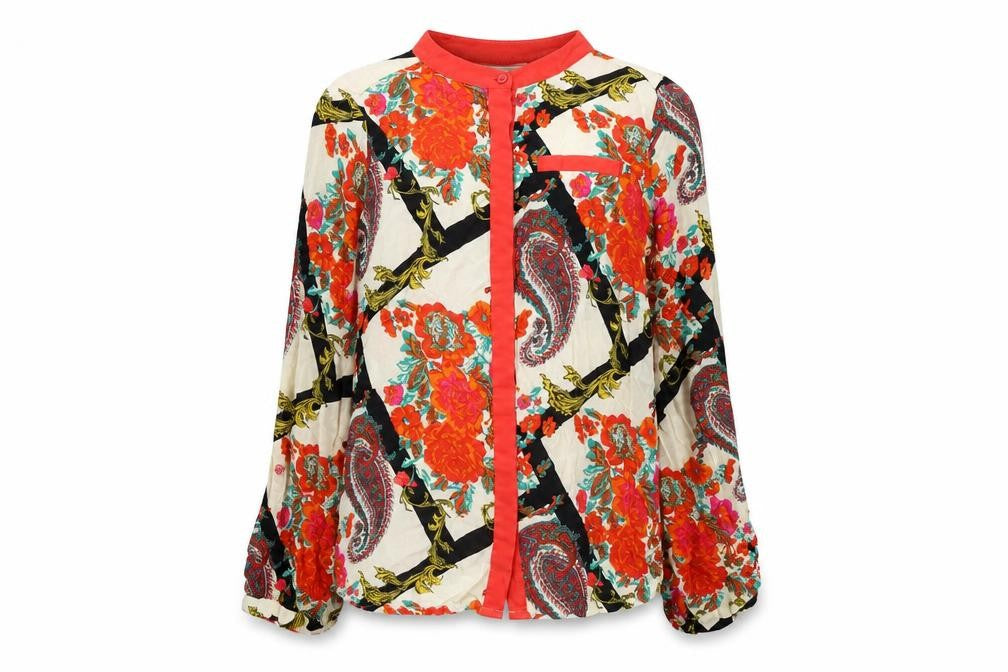 Next Petite Multicoloured Floral Paisley Tunic Blouse Women’s Size 10