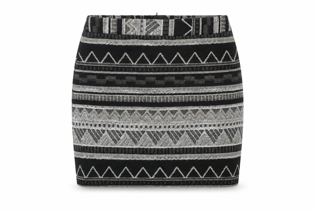 St. Bernard for Dunnes Stores Womens Black Geometric Pencil Skirt Size 10