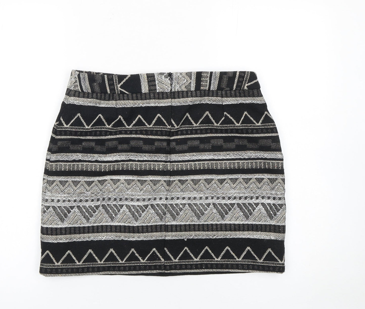 St. Bernard for Dunnes Stores Womens Black Geometric Pencil Skirt Size 10