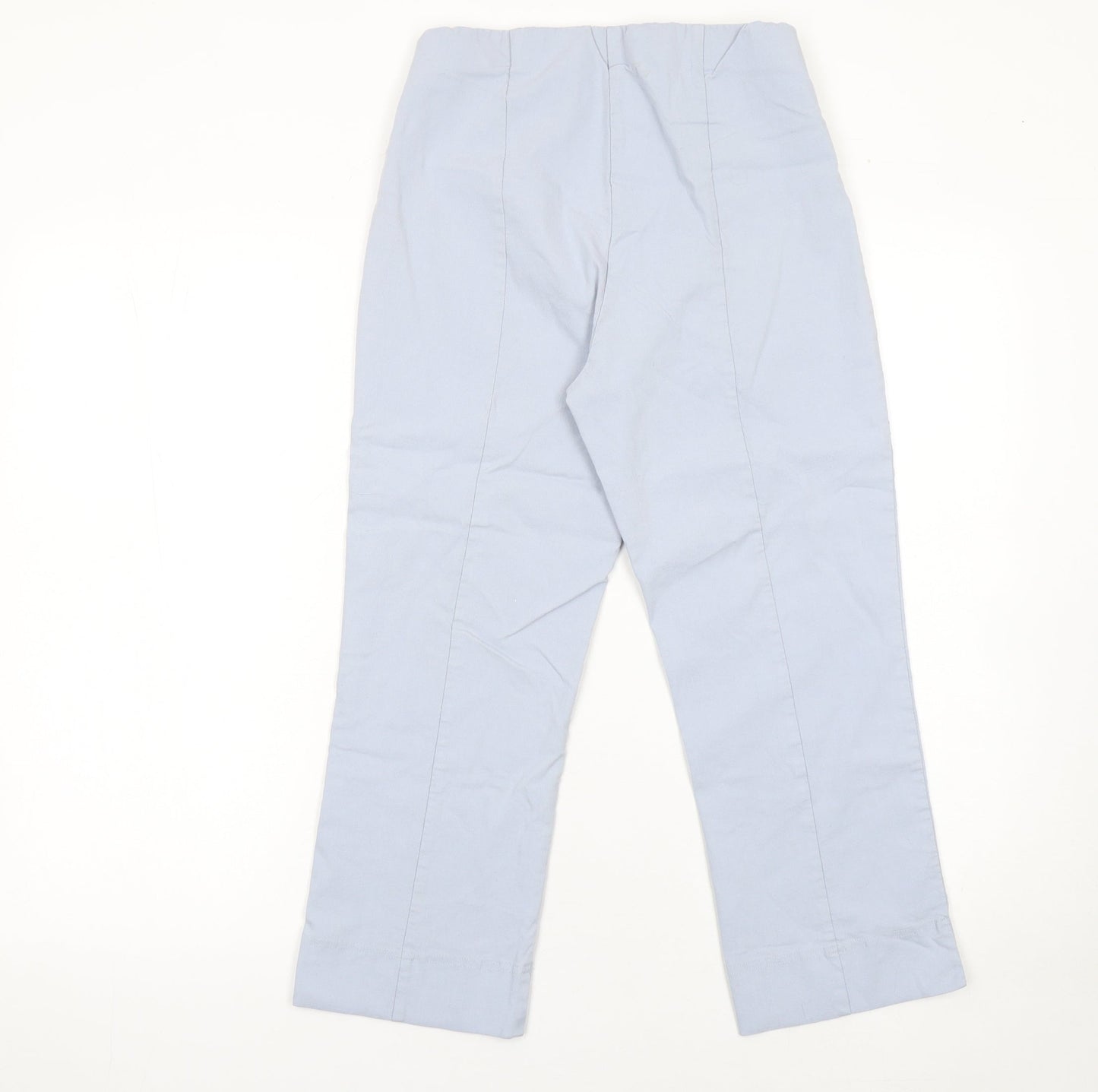 Gallery Women’s Light Blue Trousers UK 12 Viscose Blend Straight Leg