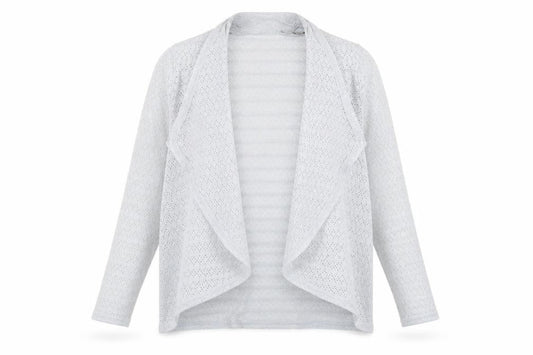 Oasis Women’s Grey Open Knit Long Sleeve Cardigan Size L