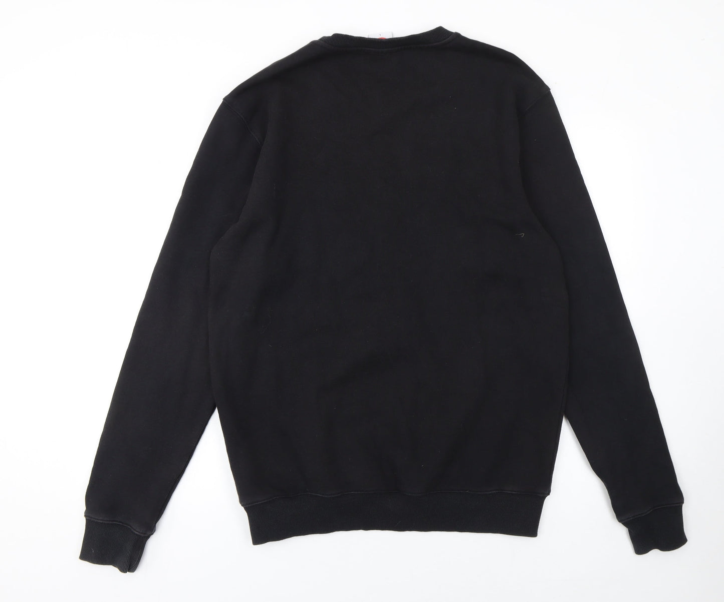 Sex Black Cotton Crew Neck Pullover Sweatshirt Women L