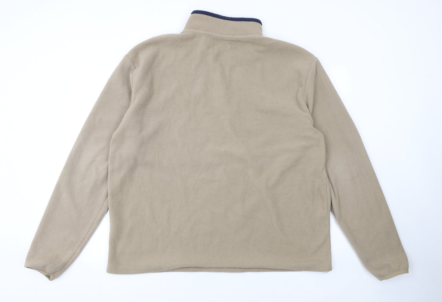Atlas For Men Beige Fleece 1/4 Zip Pullover Sweatshirt 2XL