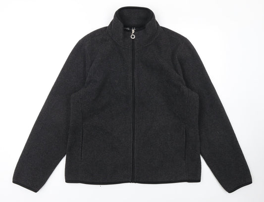 E Studio Women's Black XL Fleece Full Zip Activewear Jacket