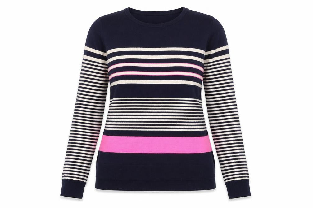 Oasis Women’s Multicoloured Striped Pullover Jumper XS