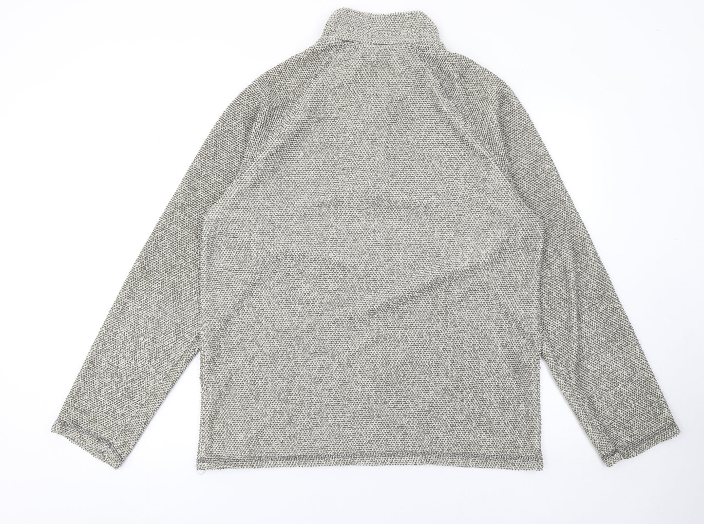 Headland Men's Grey Knit 1/4 Zip Pullover Sweatshirt L