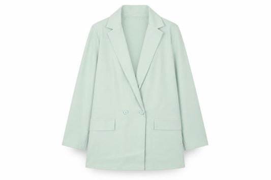 ASOS DESIGN Women’s Green Double-Breasted Long Blazer Jacket Size 6