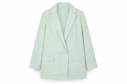ASOS DESIGN Women’s Green Double-Breasted Long Blazer Jacket Size 6