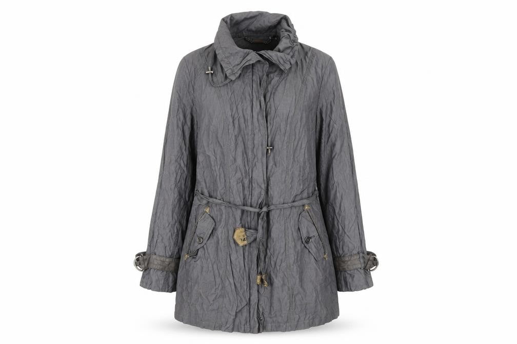 Marks & Spencer Women’s Grey Belted Trench Coat UK 14 Lined Classic