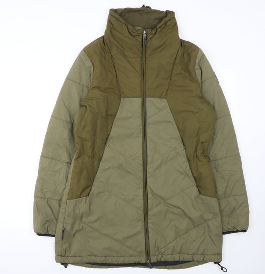 Cintamani Women Green Long Puffer Jacket L Lightweight Outdoor