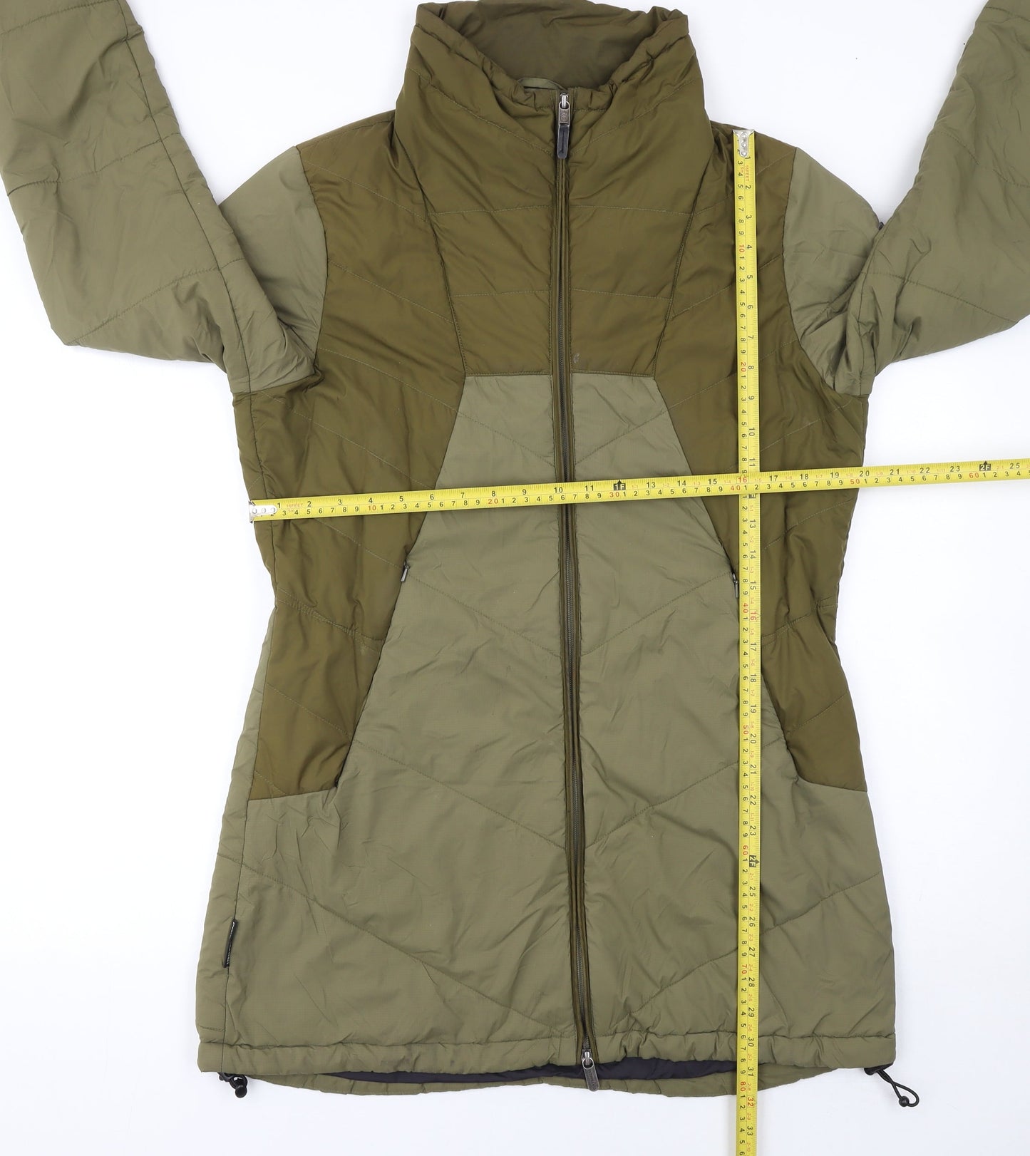 Cintamani Women Green Long Puffer Jacket L Lightweight Outdoor