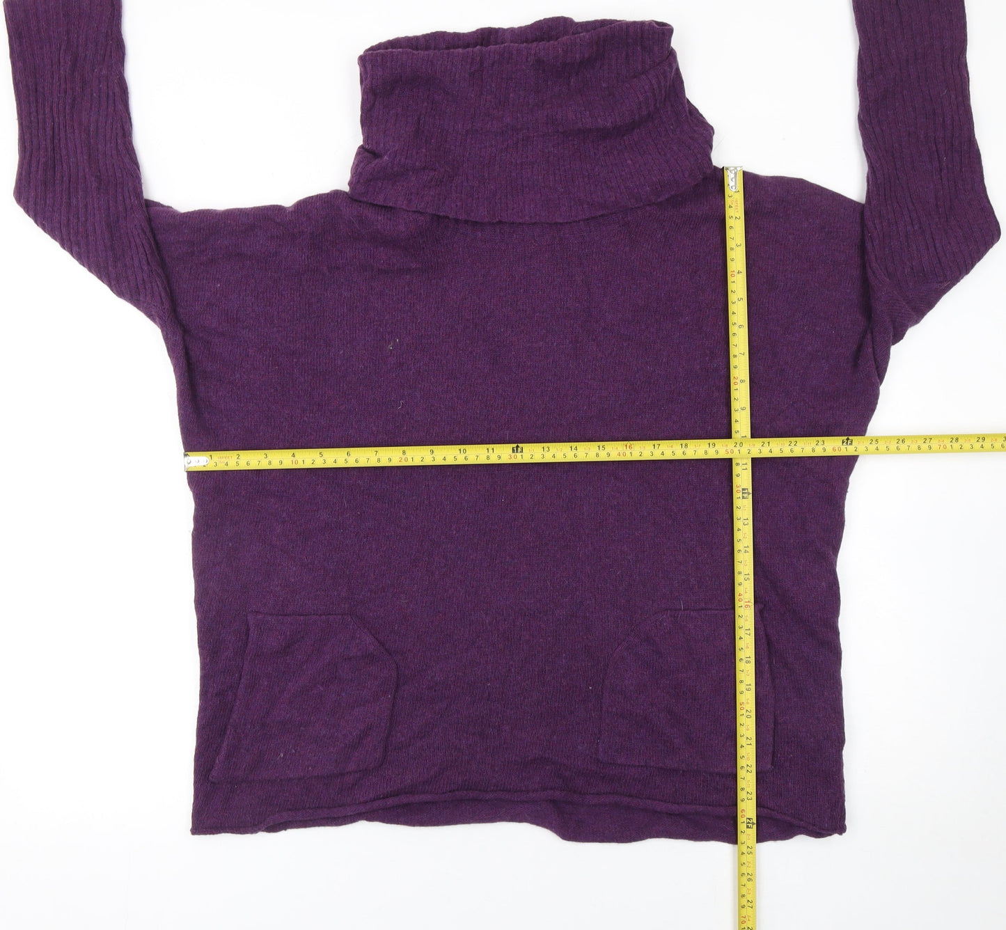 White Stuff Women’s Purple Roll Neck Wool Alpaca Blend Jumper M