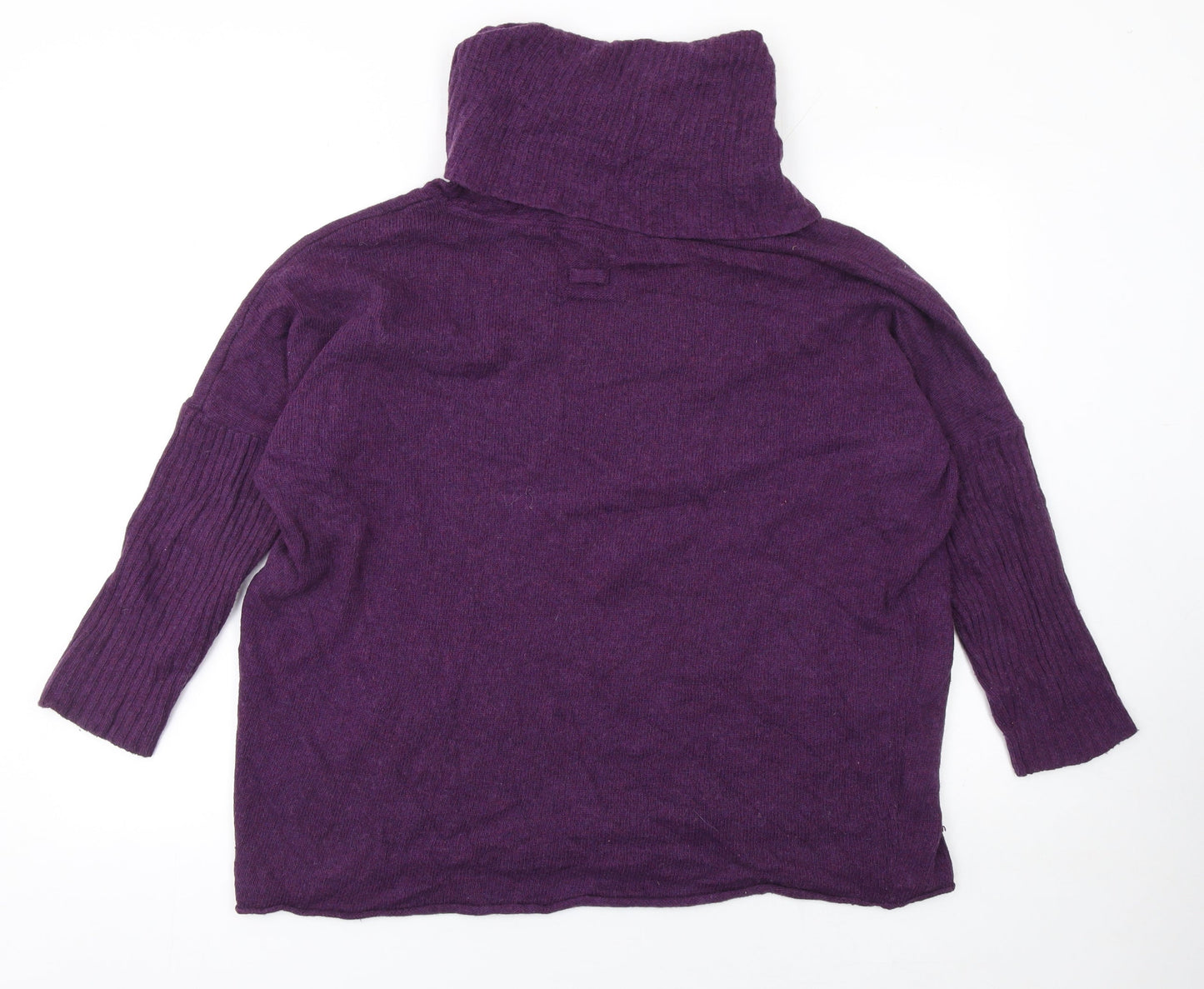 White Stuff Women’s Purple Roll Neck Wool Alpaca Blend Jumper M