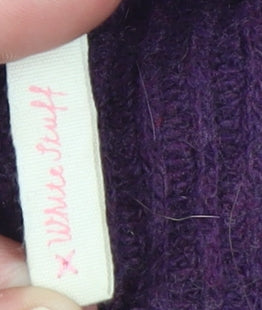 White Stuff Women’s Purple Roll Neck Wool Alpaca Blend Jumper M