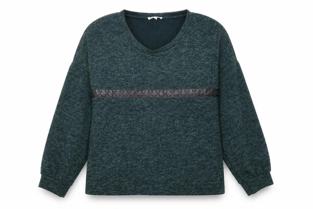 Co&Co Women’s Green V-Neck Long Sleeve Knit Jumper L
