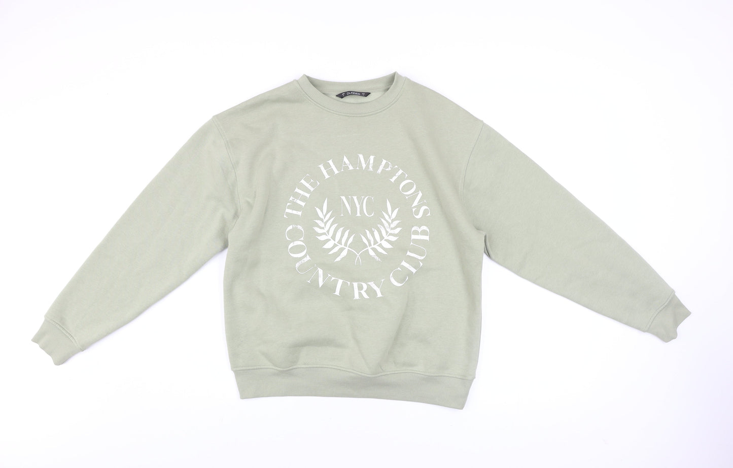 Dunnes Stores Womens Light Green Pullover Sweatshirt Small Crew Neck