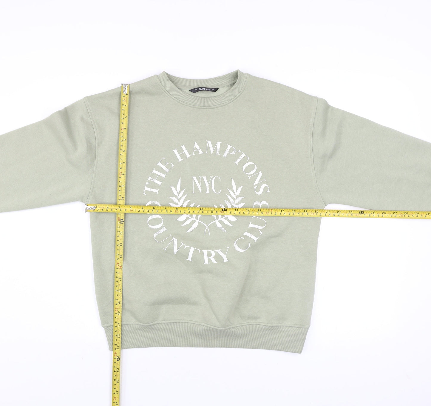 Dunnes Stores Womens Light Green Pullover Sweatshirt Small Crew Neck
